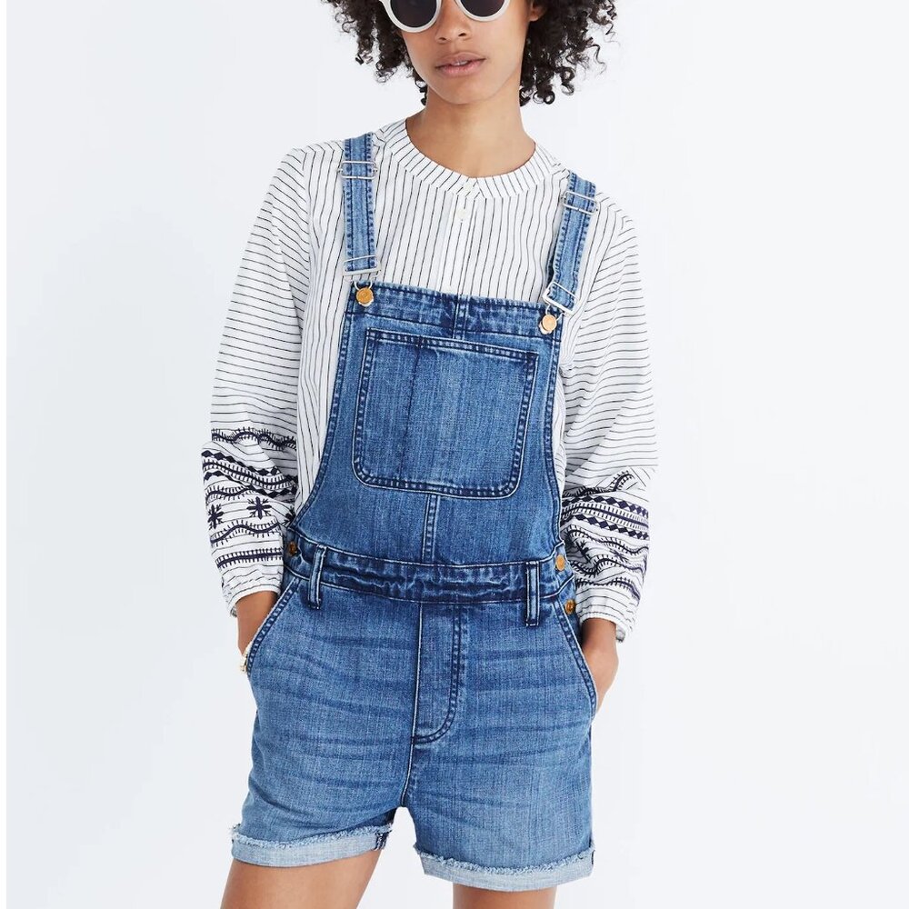MADEWELL Adirondack Denim Short Overalls